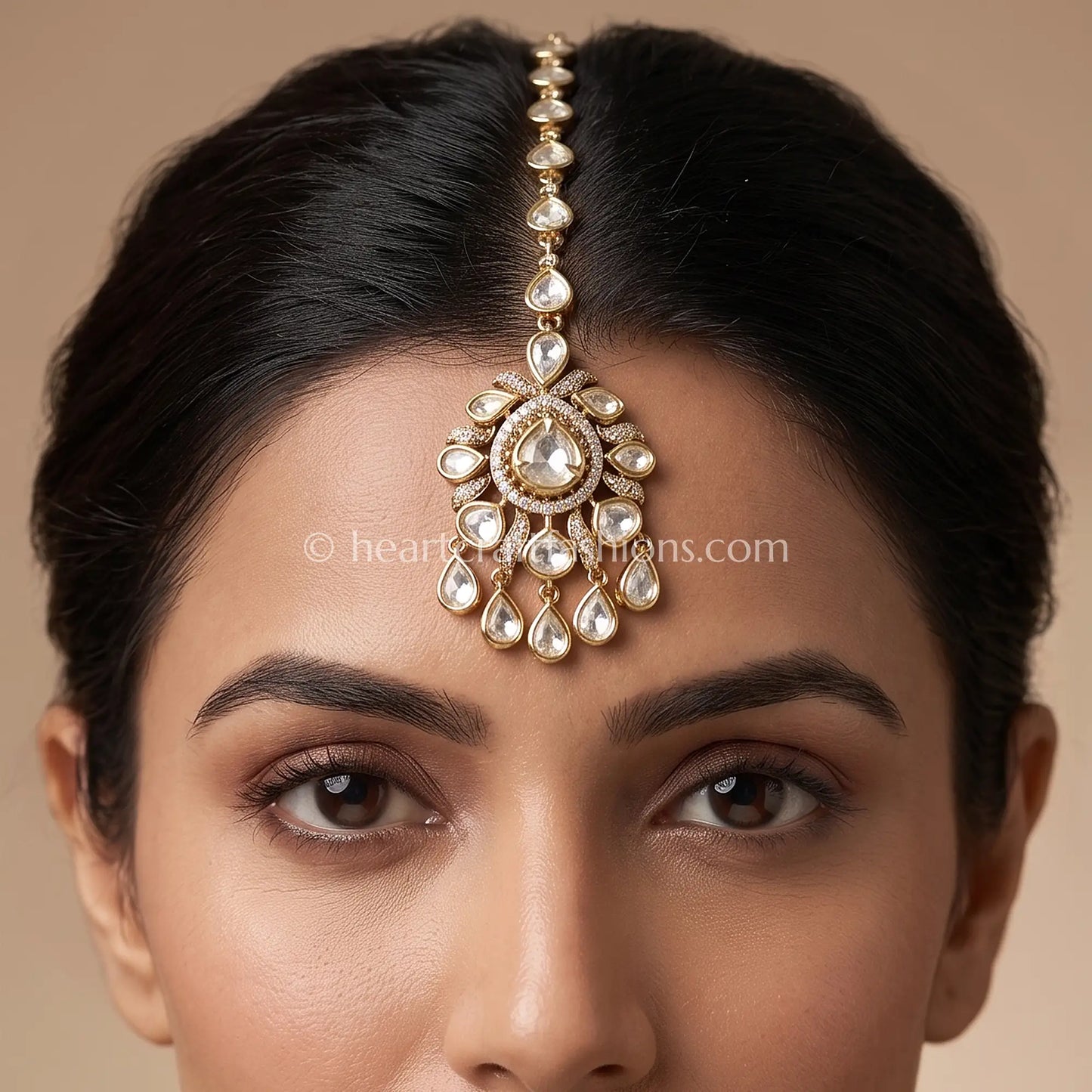 Aarika Moissanite Polki Maang Tikka