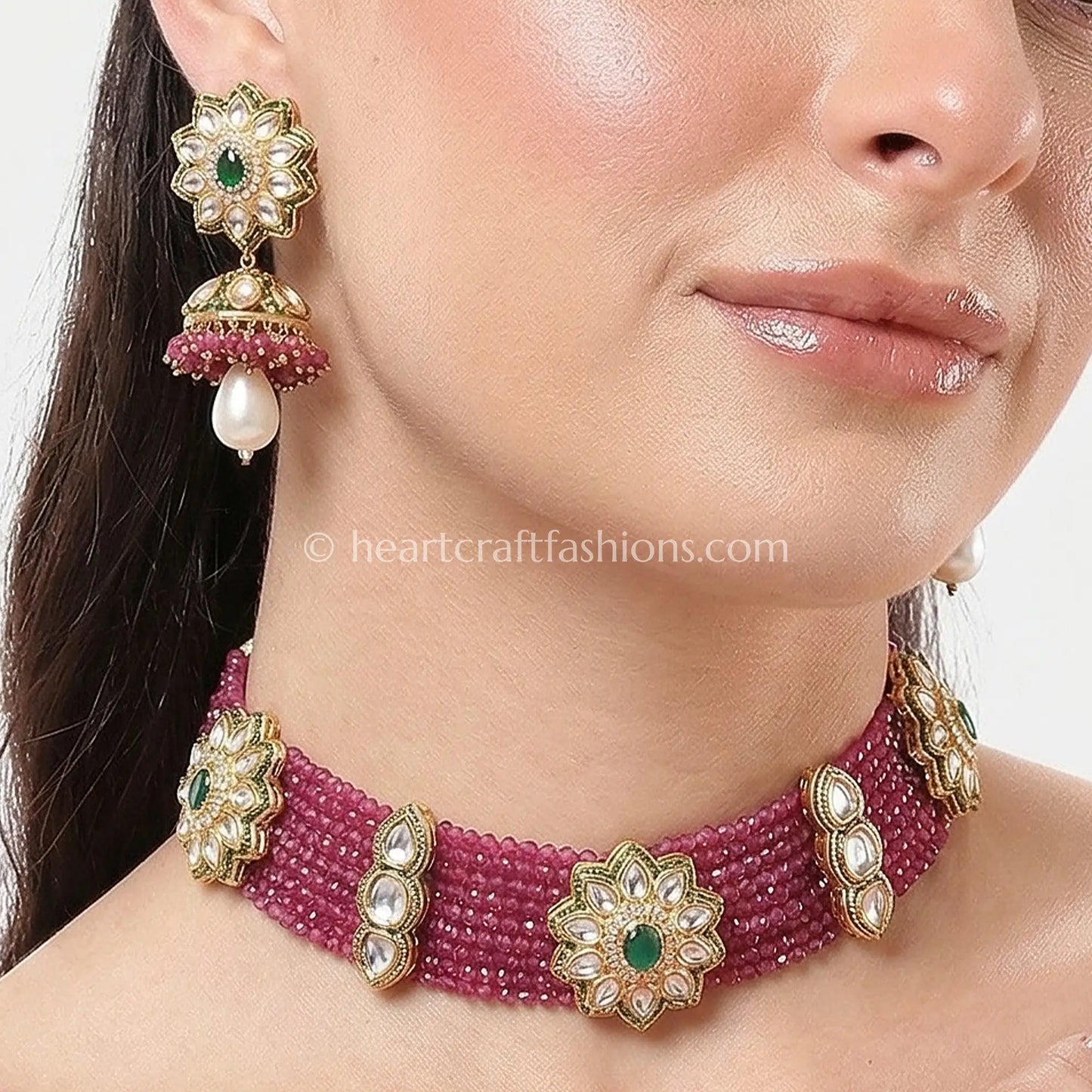 Bandhai AC Kundan Choker Set