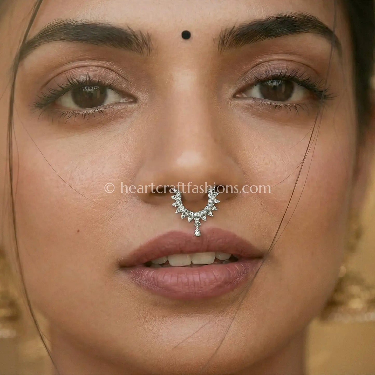 Crystal Halo Silver Nath