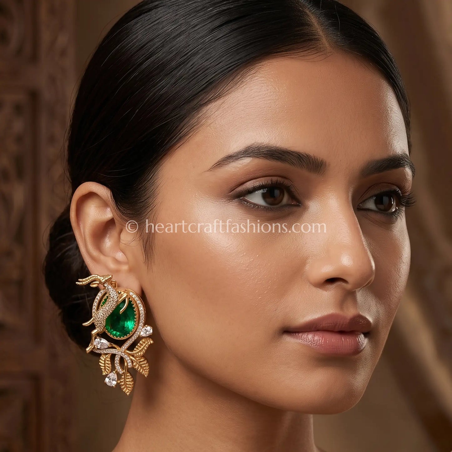 Deer Emerald Zircon Studs