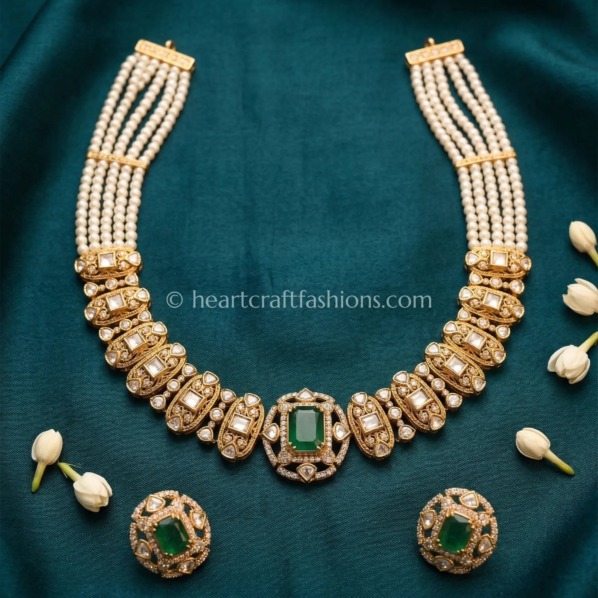 Emerald Noor Polki Choker Set