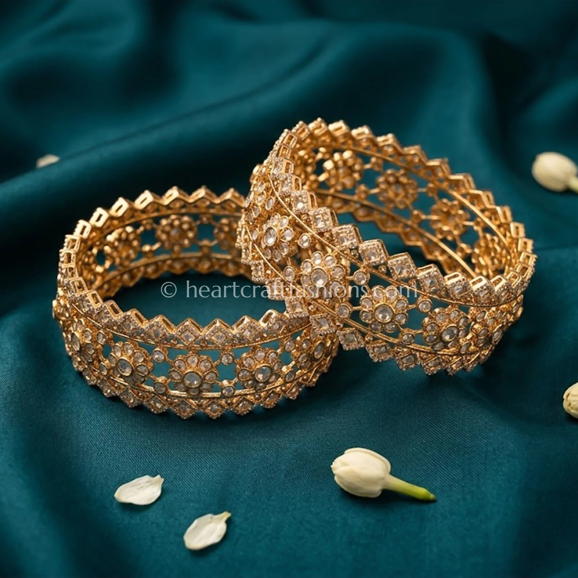 Floral Sunehri Kundan Patla