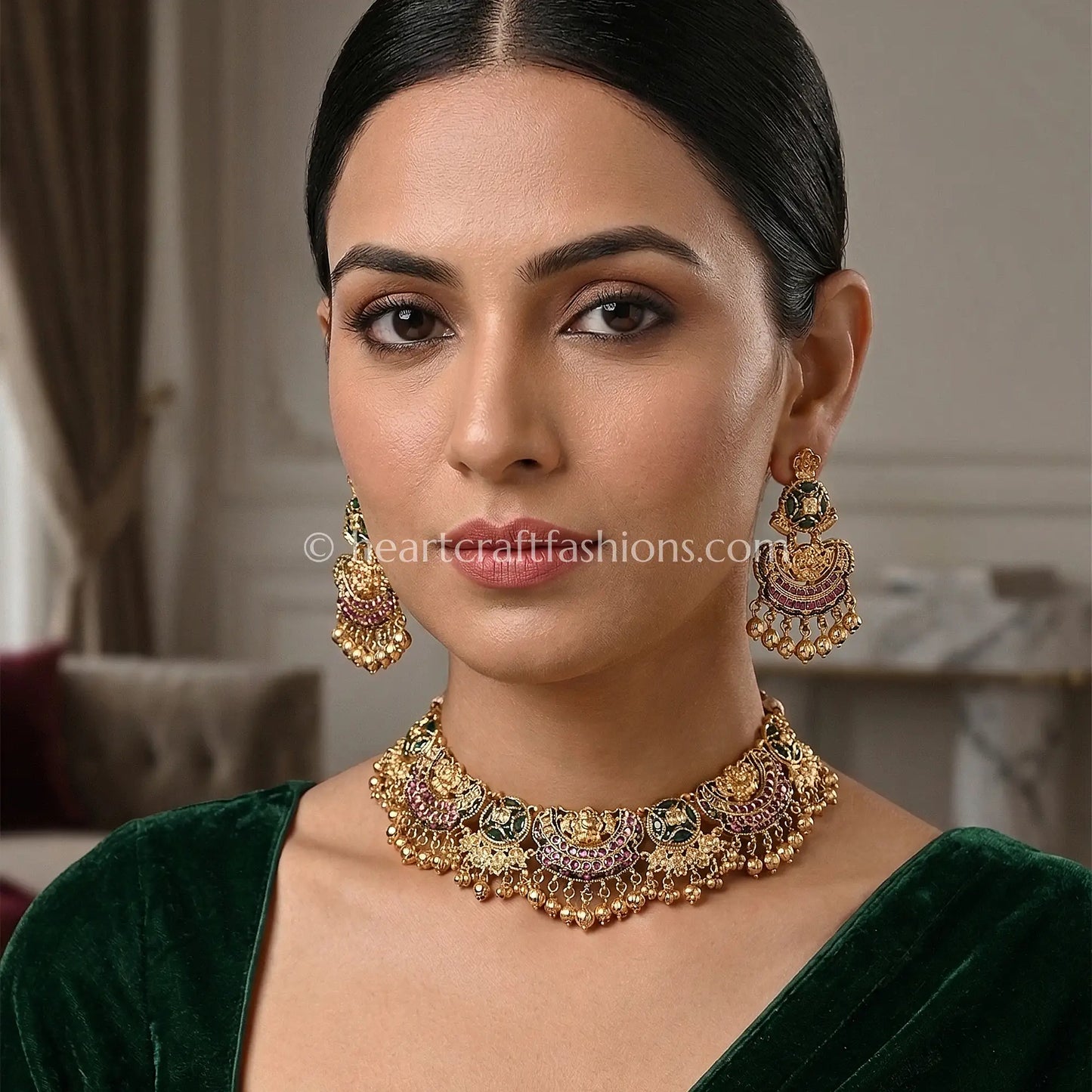 Heritage Meenakari Hasli Choker