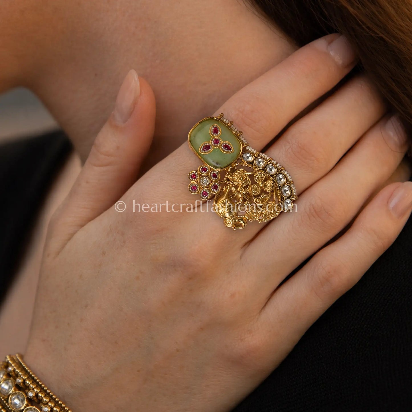 Heritage Gajraj Panna Ring