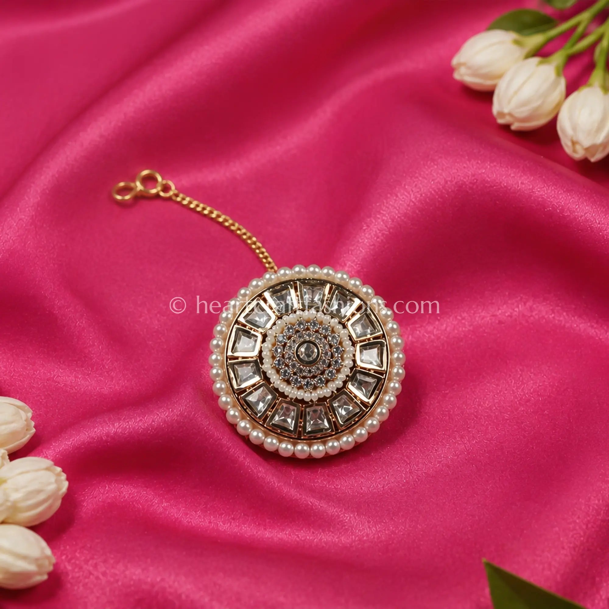 Heritage Pristine Kundan & Pearl Borla