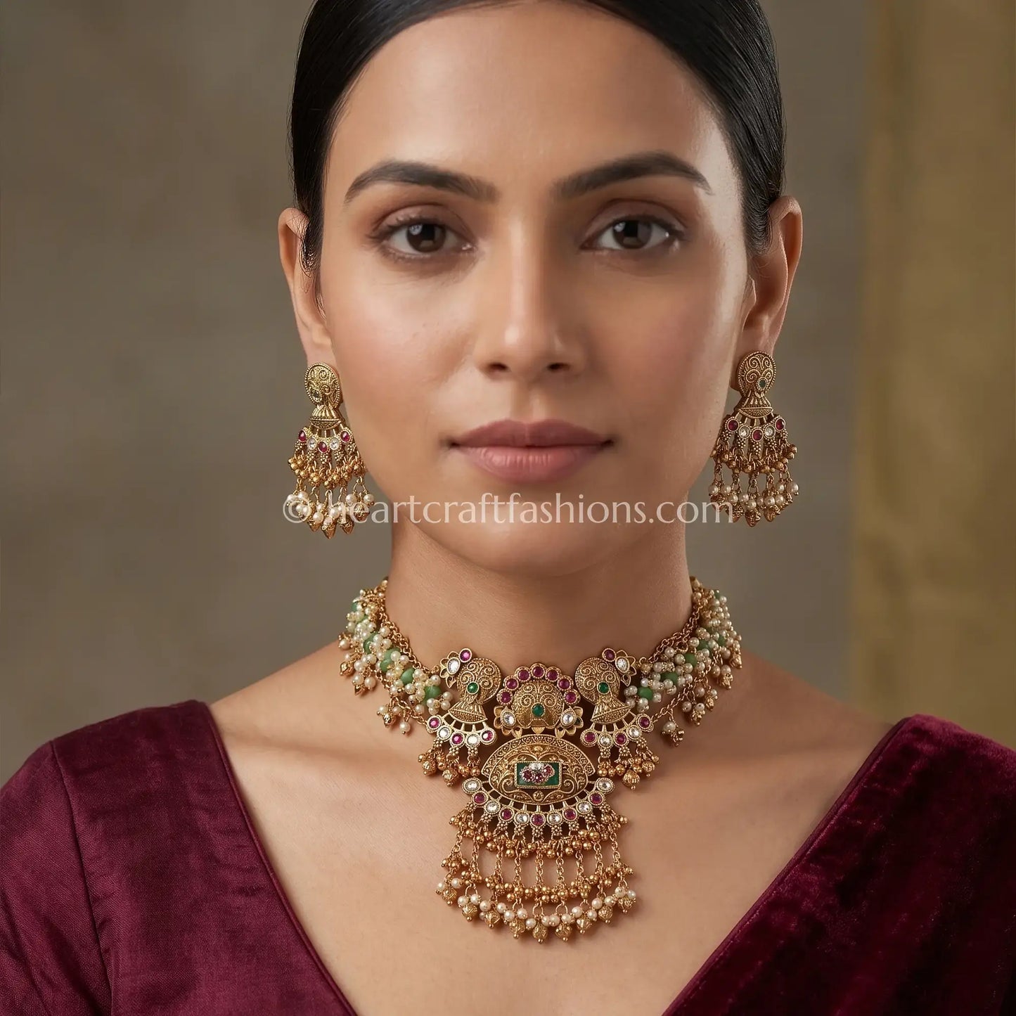 Heritage Kundan Pearl Rani Haar