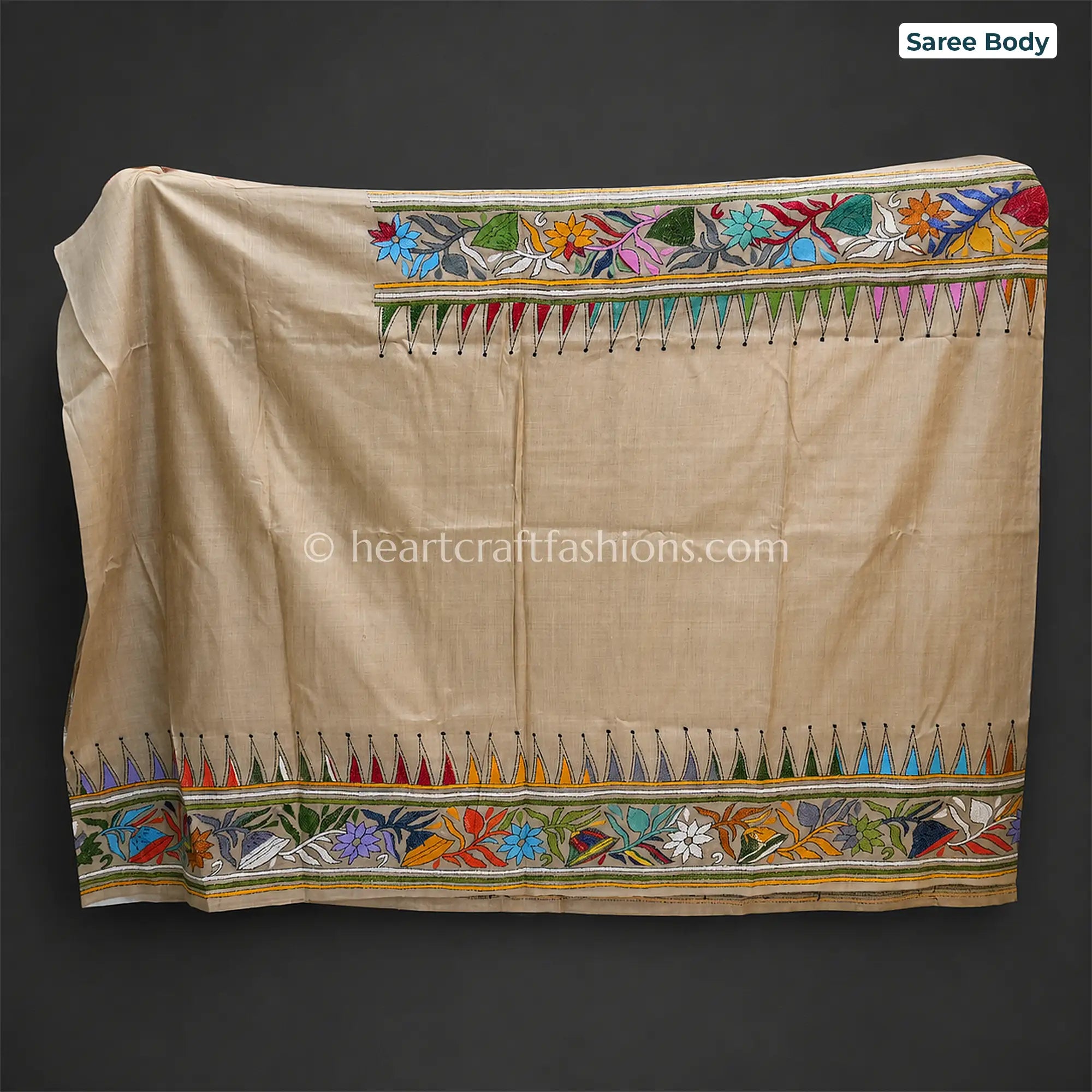 Lok Rang Kalkata Gachi Tussar Kantha Handloom Saree