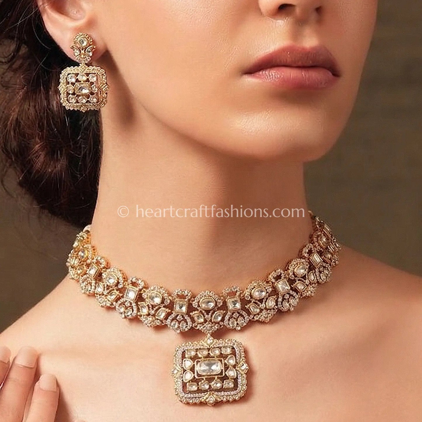 Moissanite Polki Luxe Choker Set