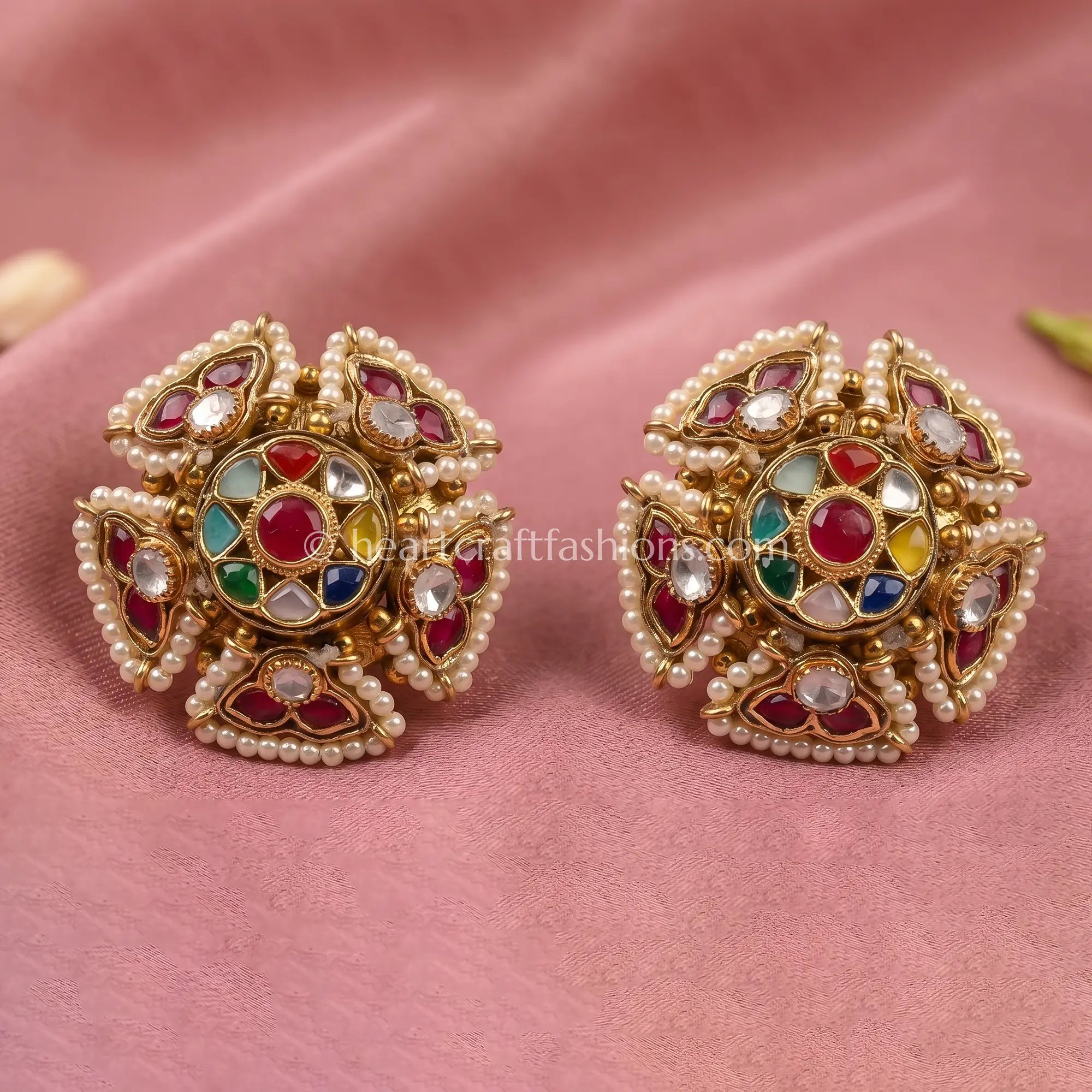 Navrang Pachi Kundan Studs
