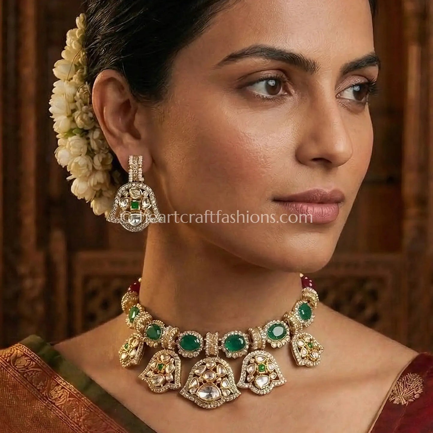 Panna Heritage Sunehri Kundan Set