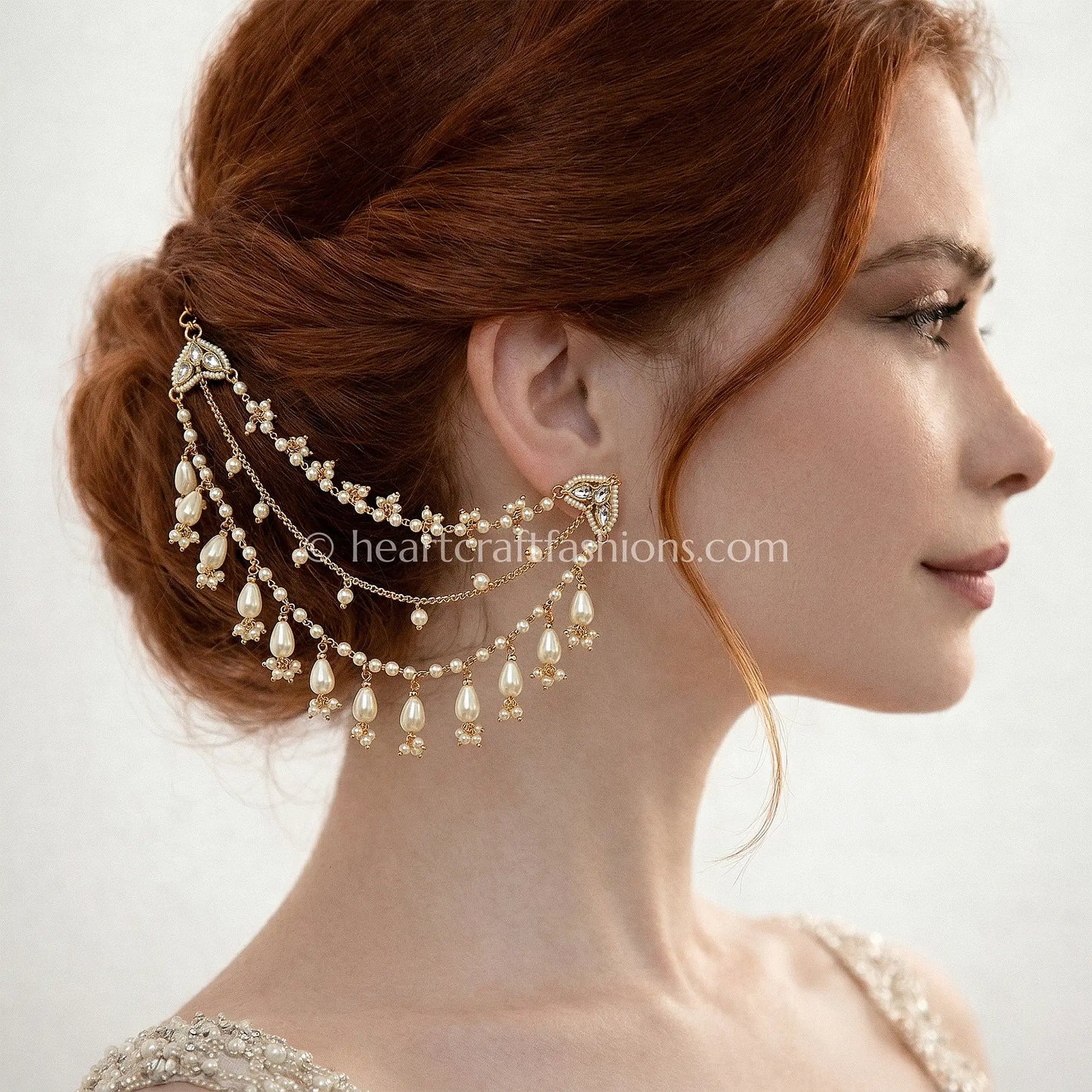 Pearl Drop Kaan Chain (Ear Chain)