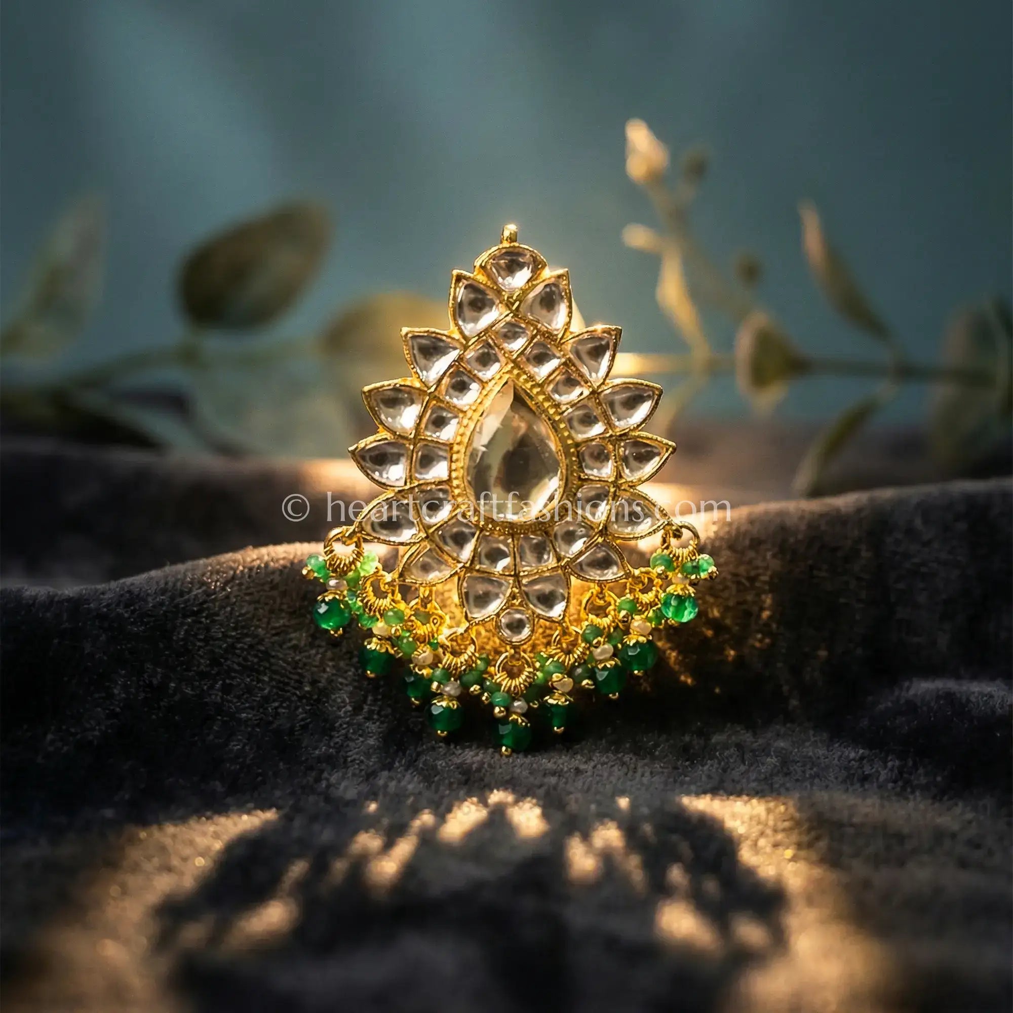 Traditional Pachi Kundan Ring
