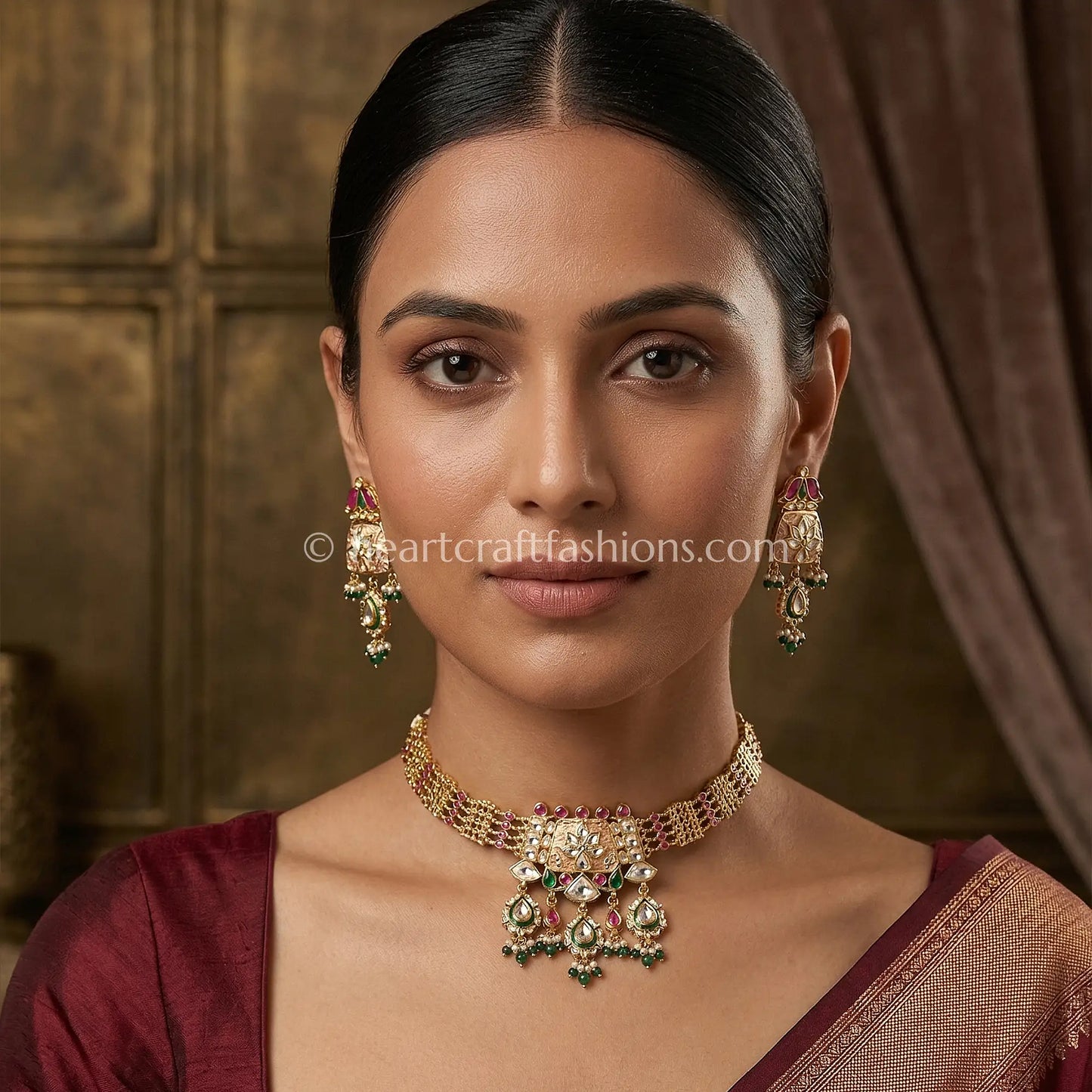 Rangmahal Rajwadi Meenakari Choker Set
