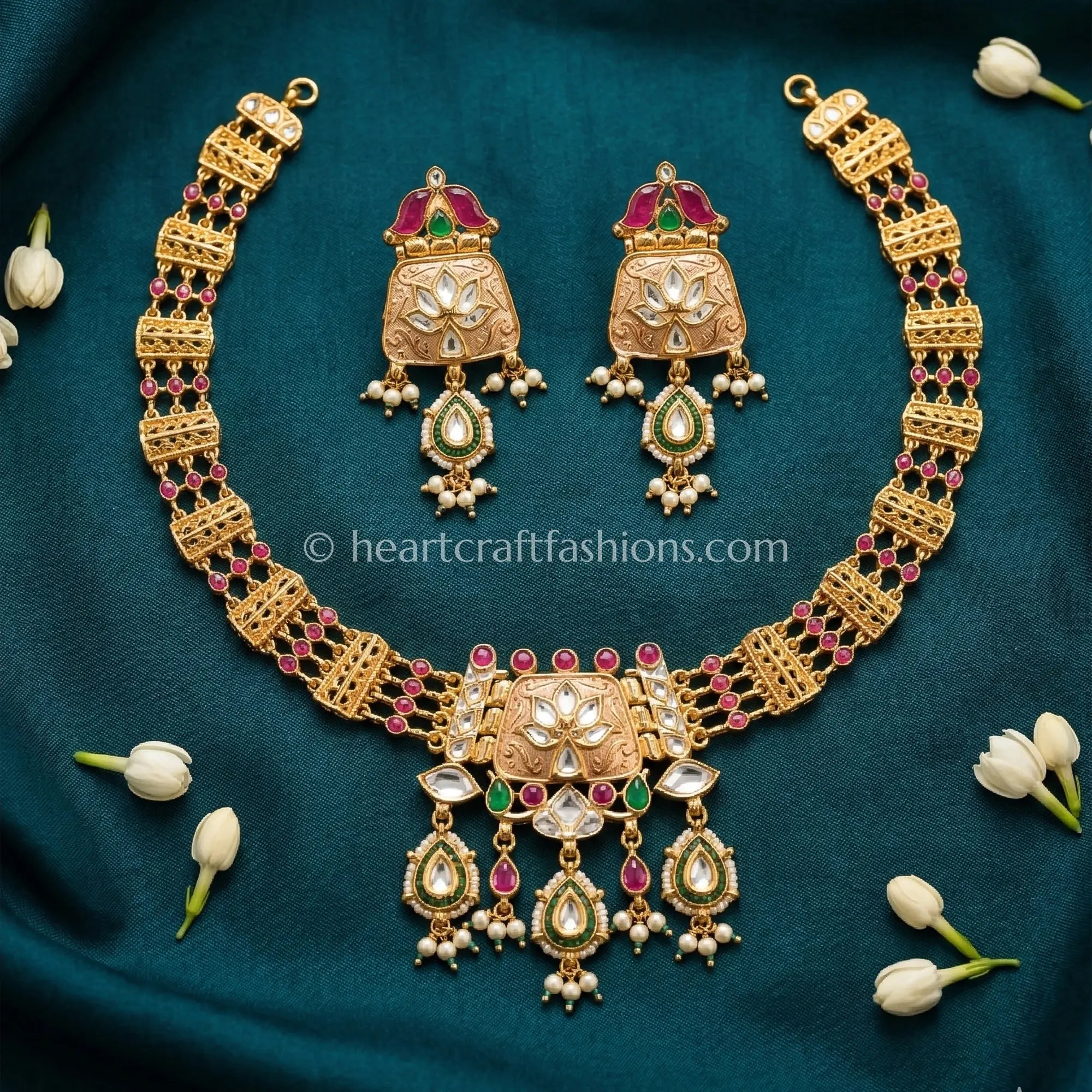 Rangmahal Rajwadi Meenakari Choker Set