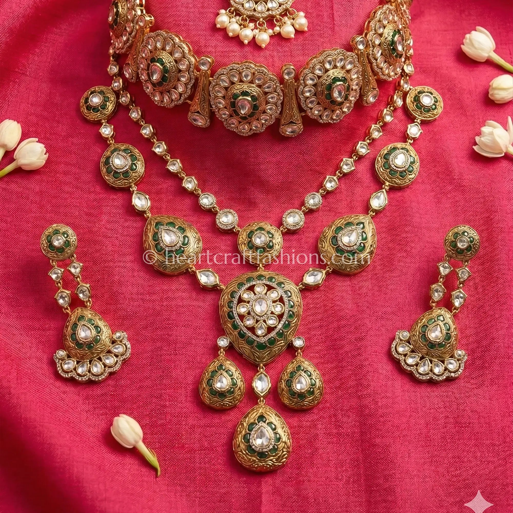 Regal Sunehri Kundan Choker & Layered Haar