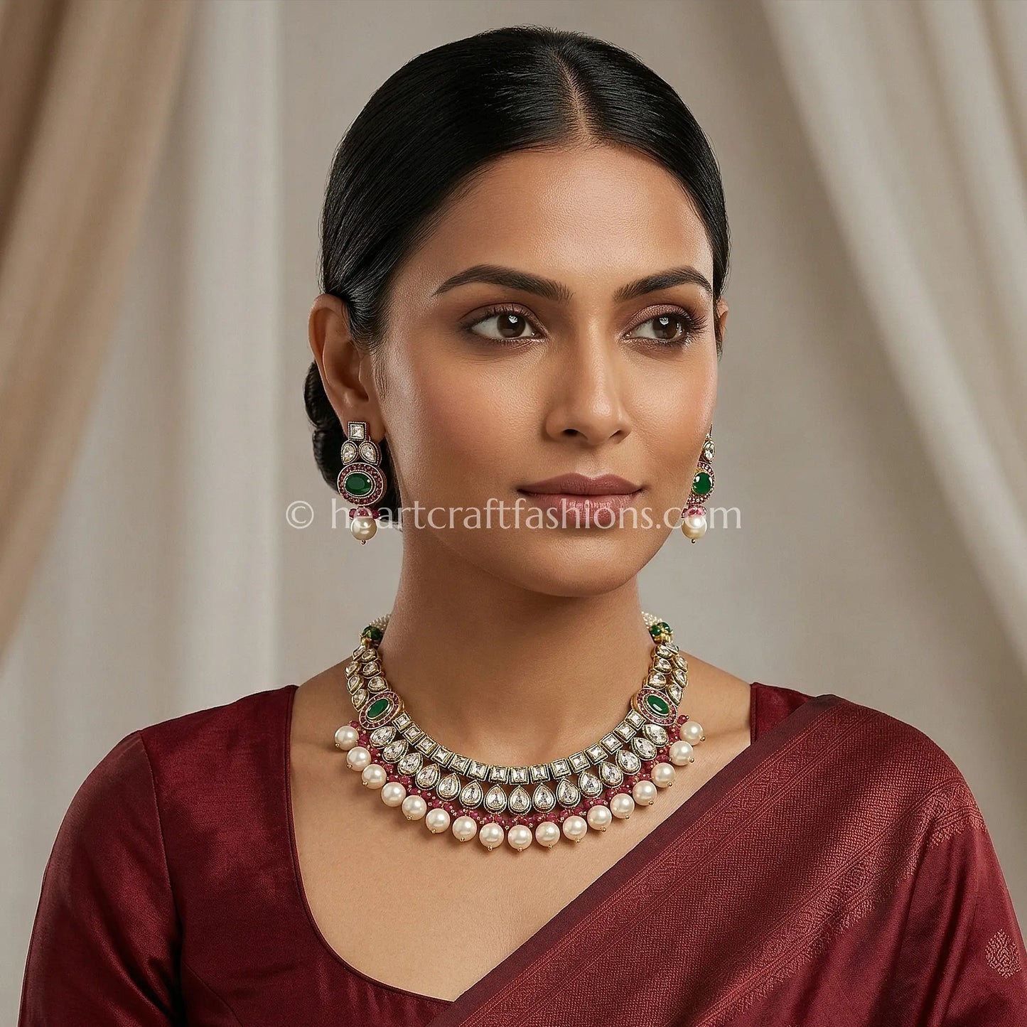 Reversible AD Kundan Dual Tone Elegance Choker