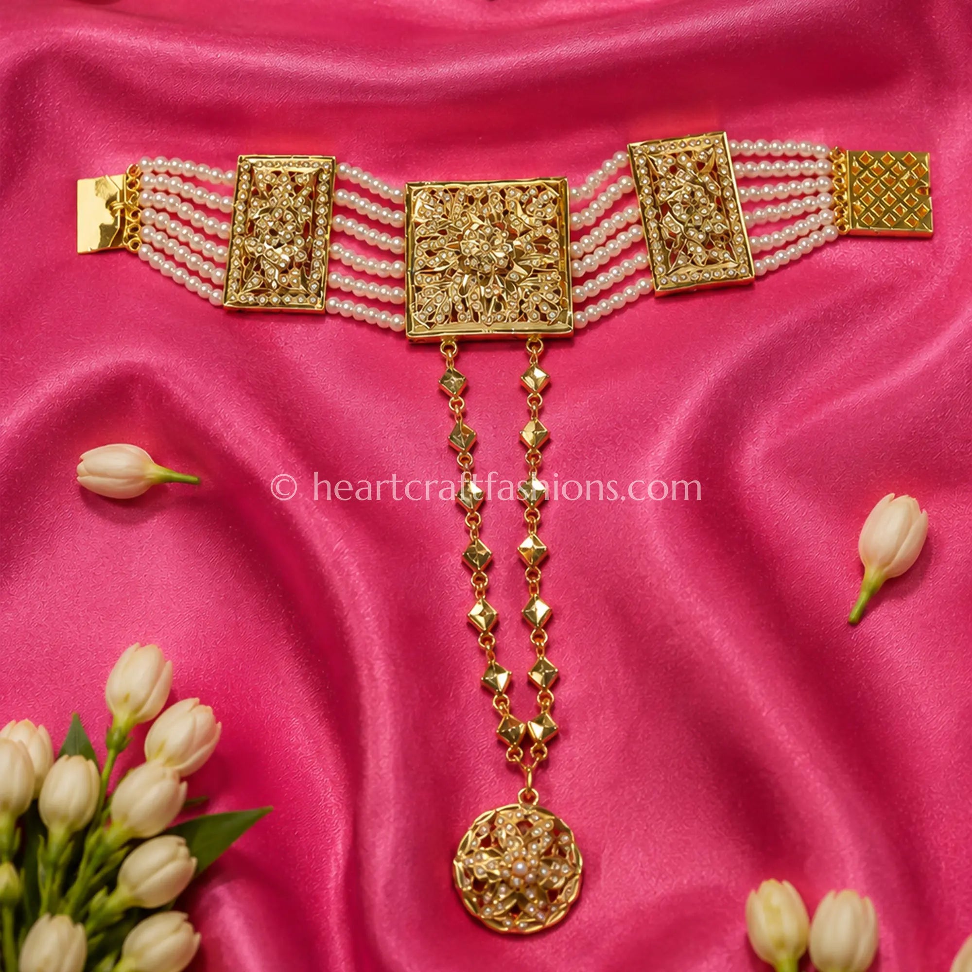Rajsi Pearl Jadau Hathphool