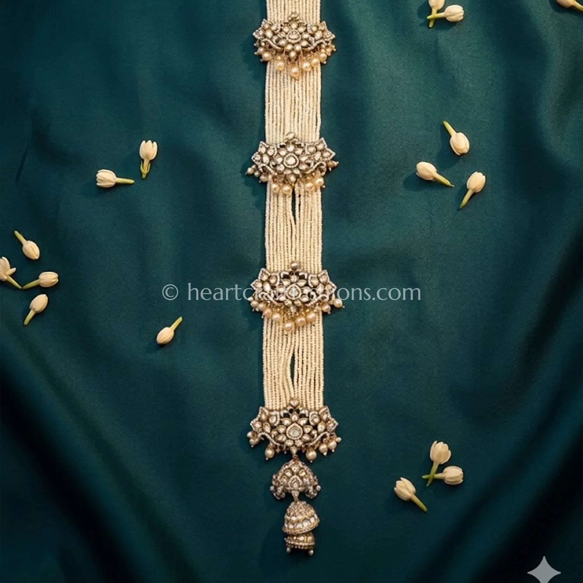 Rajwada Pearl Kundan Bridal Hair Choti