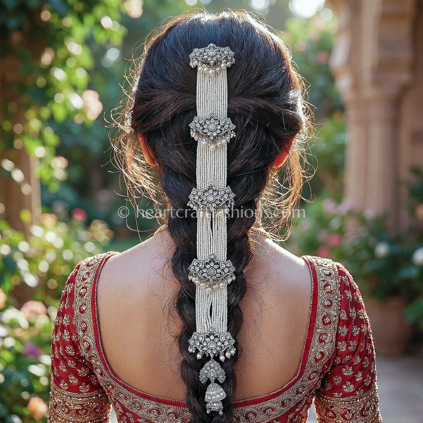 Rajwada Pearl Kundan Bridal Hair Choti