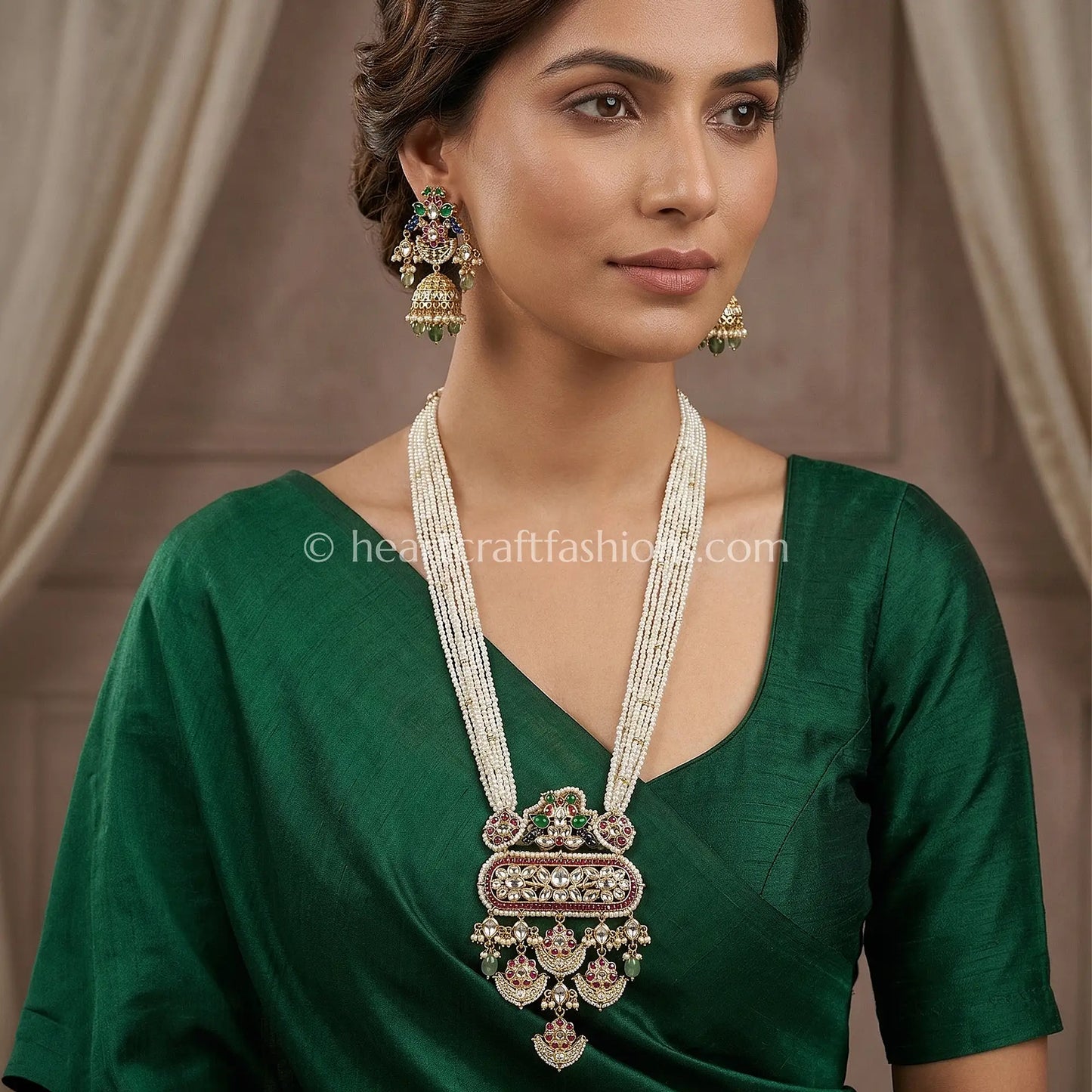 Rangmahal Pearl Kundan Rajputana Celebrity Haar Set
