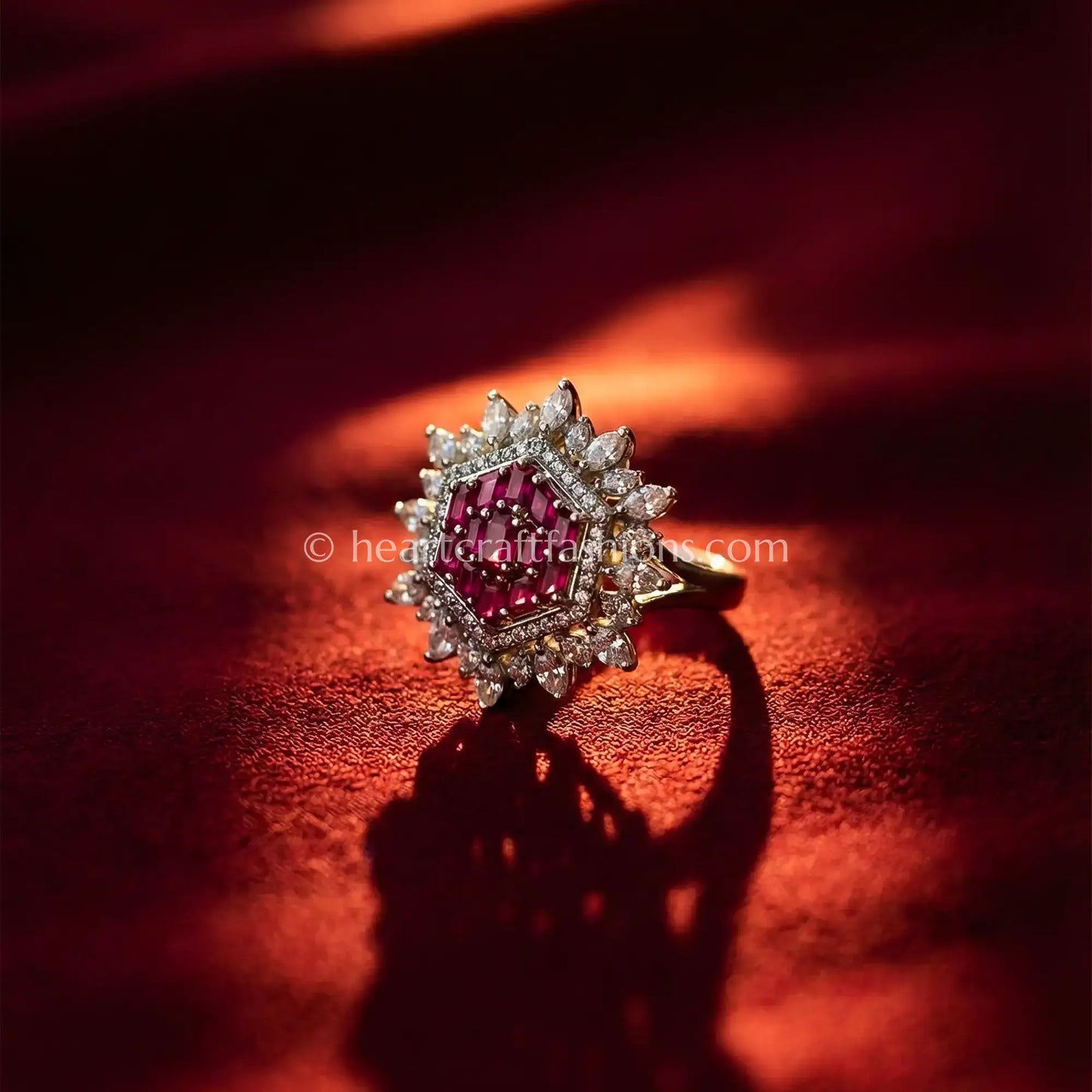 Rani Prism Floral Statement Ring