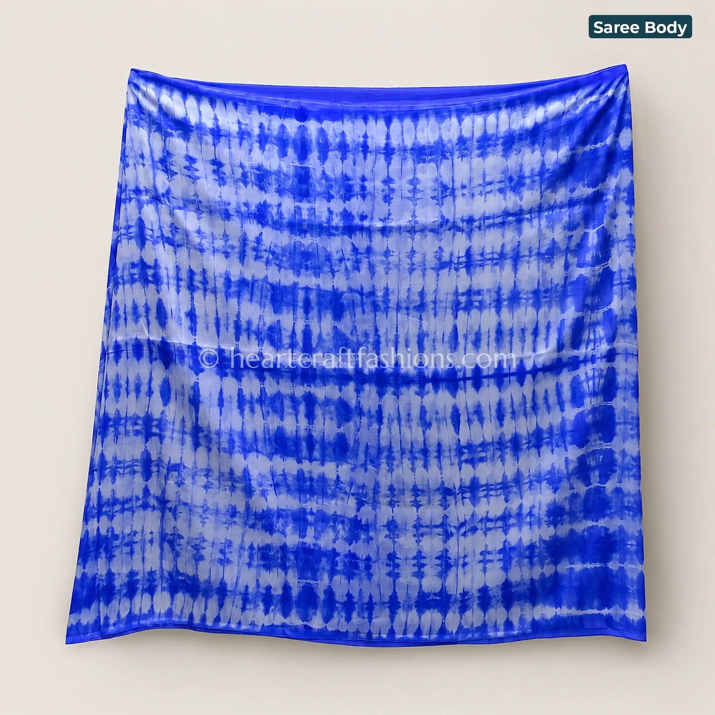Royal Blue Tie-Dye Kora Silk Banarasi Saree