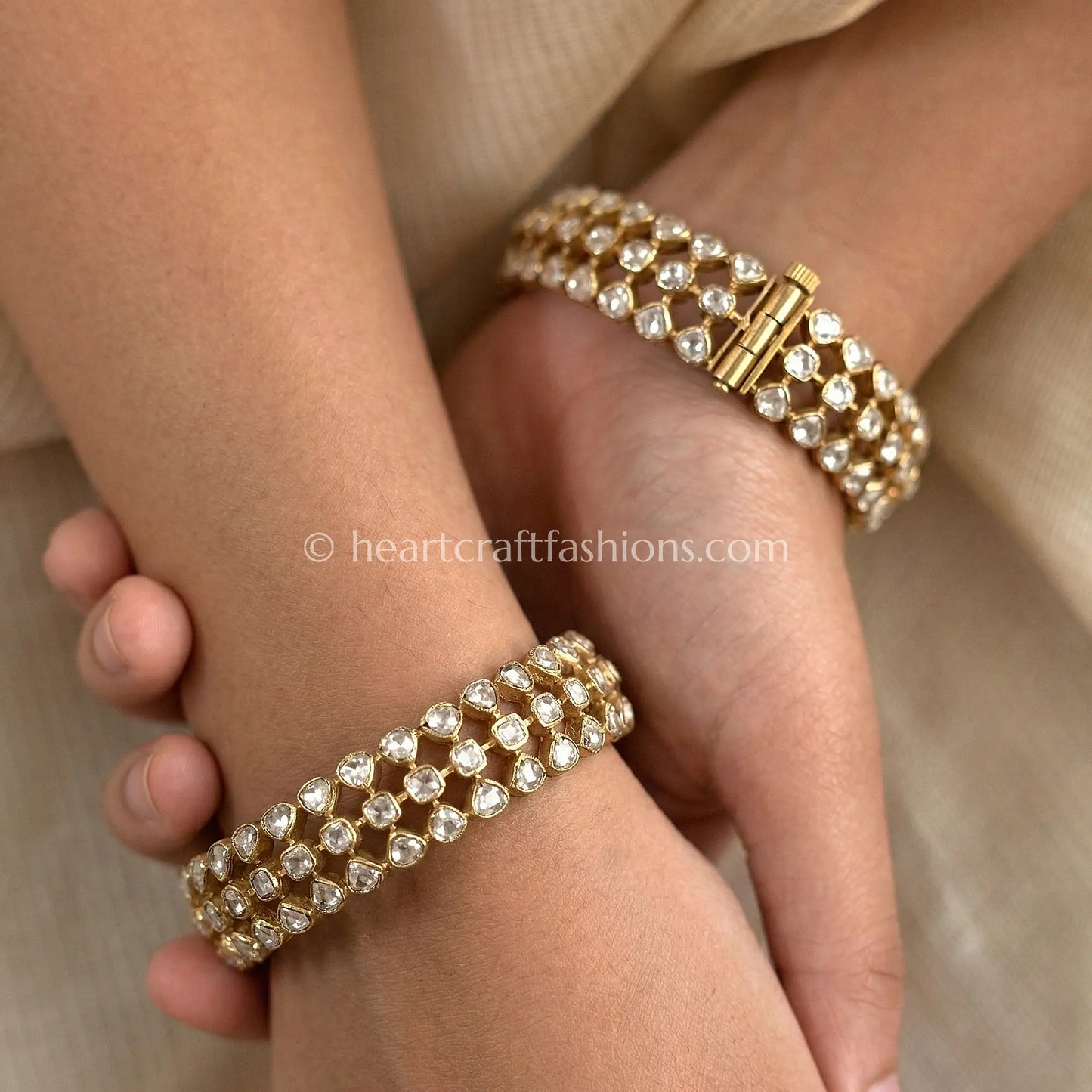 Royal Moissanite Polki Patla