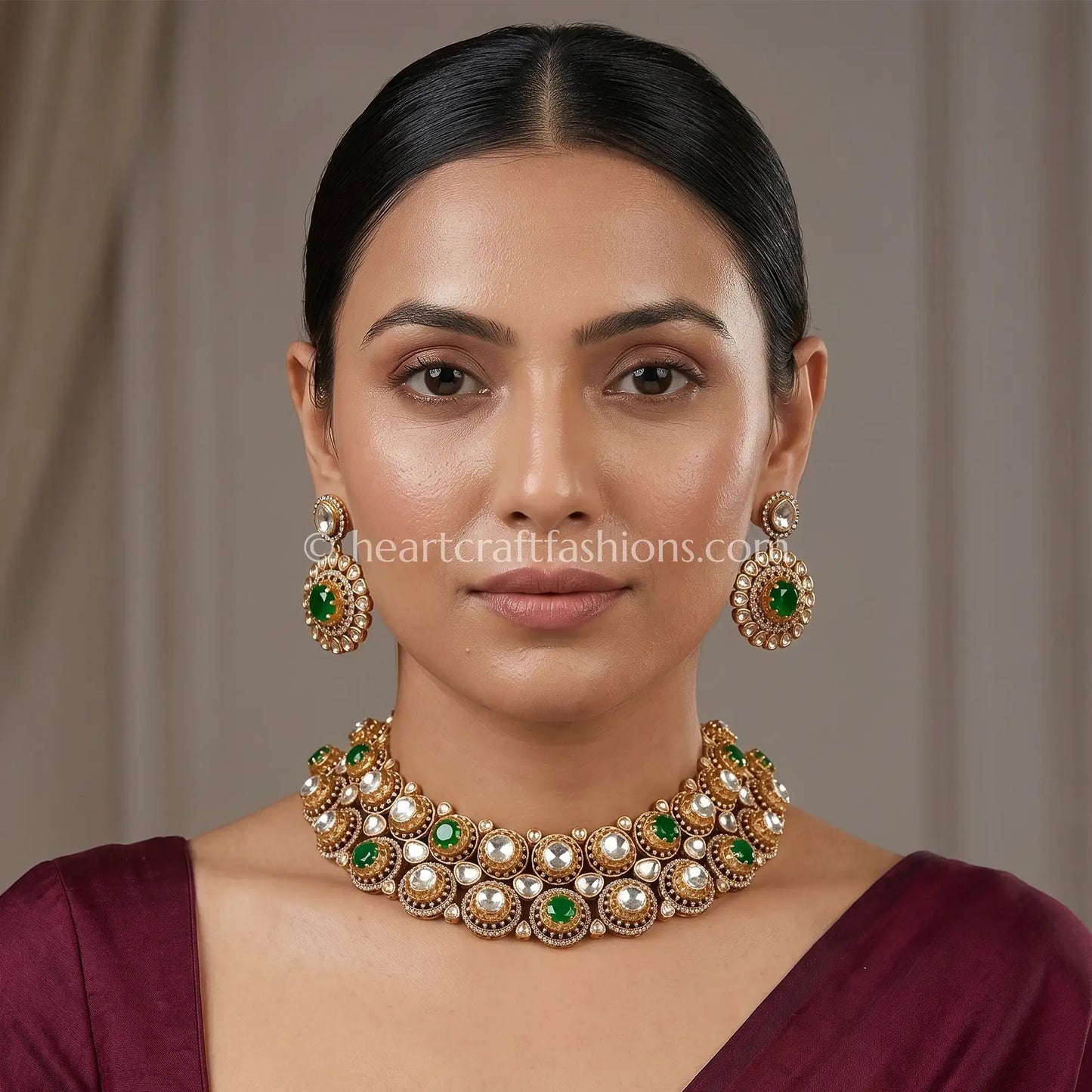 Royal Emerald Moissanite Luxe Choker Set
