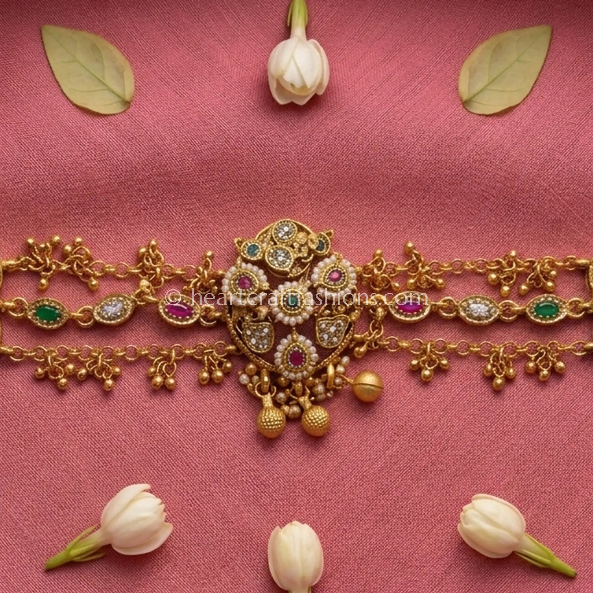 Ruby Emerald Heritage Hanging Bracelet