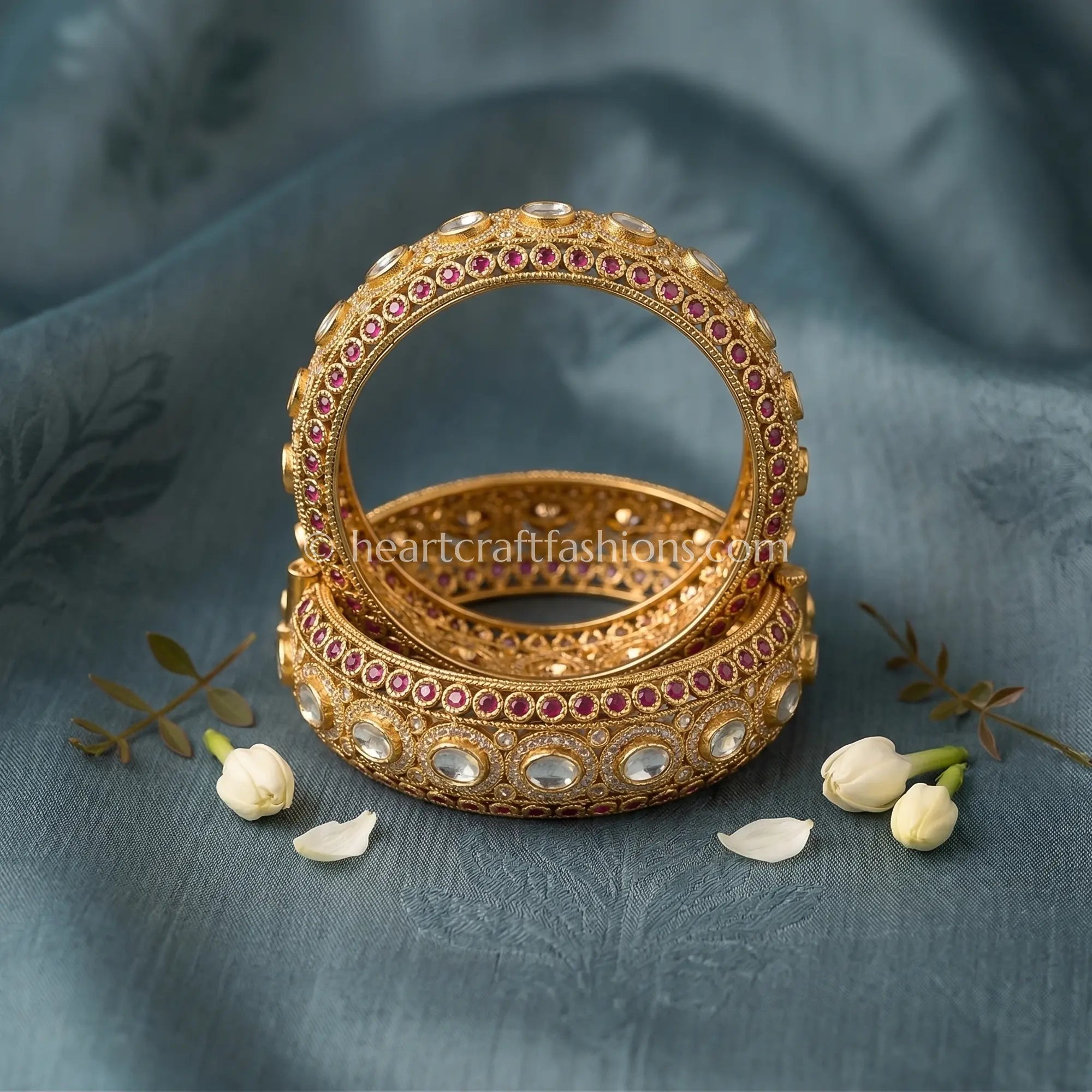 Ruby Uncut Sunehri Kundan Patla