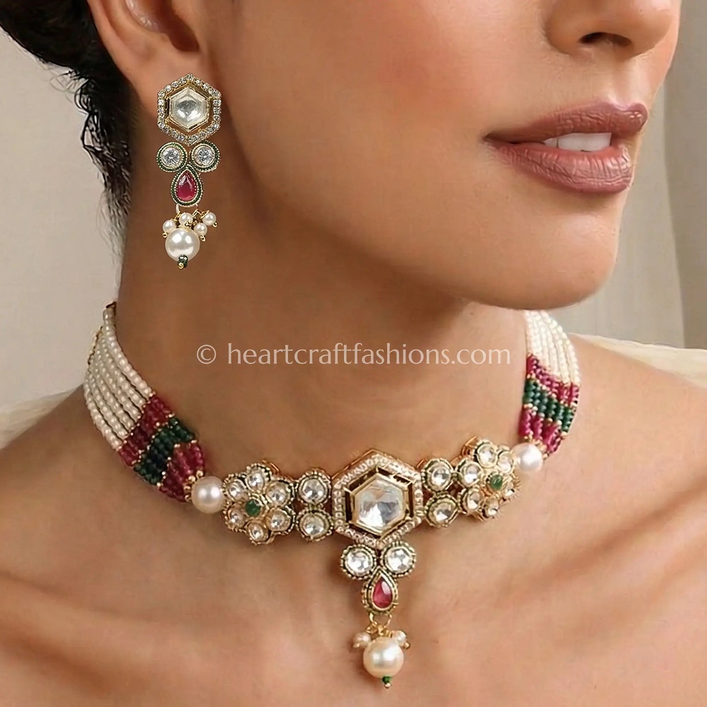 Ruhani Reversible AD Kundan Choker