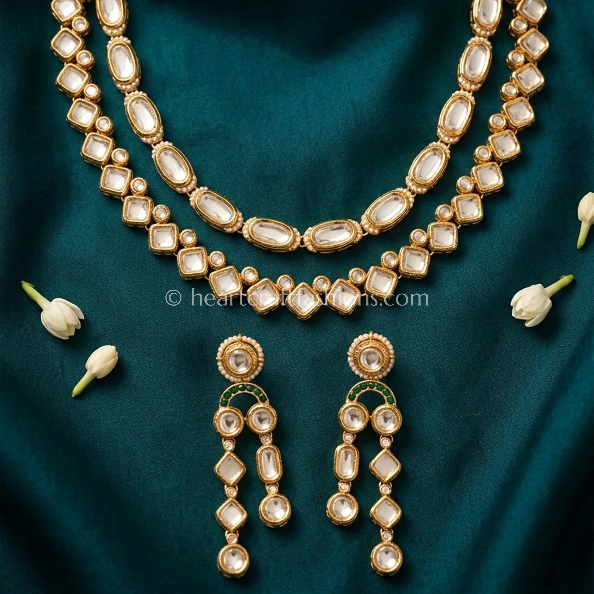 Sunehri Kundan & MOP Dual Layer Choker