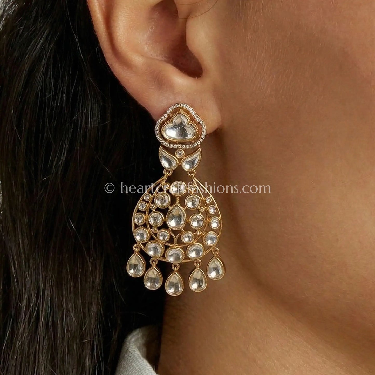 Sitara Moissanite Polki Danglers