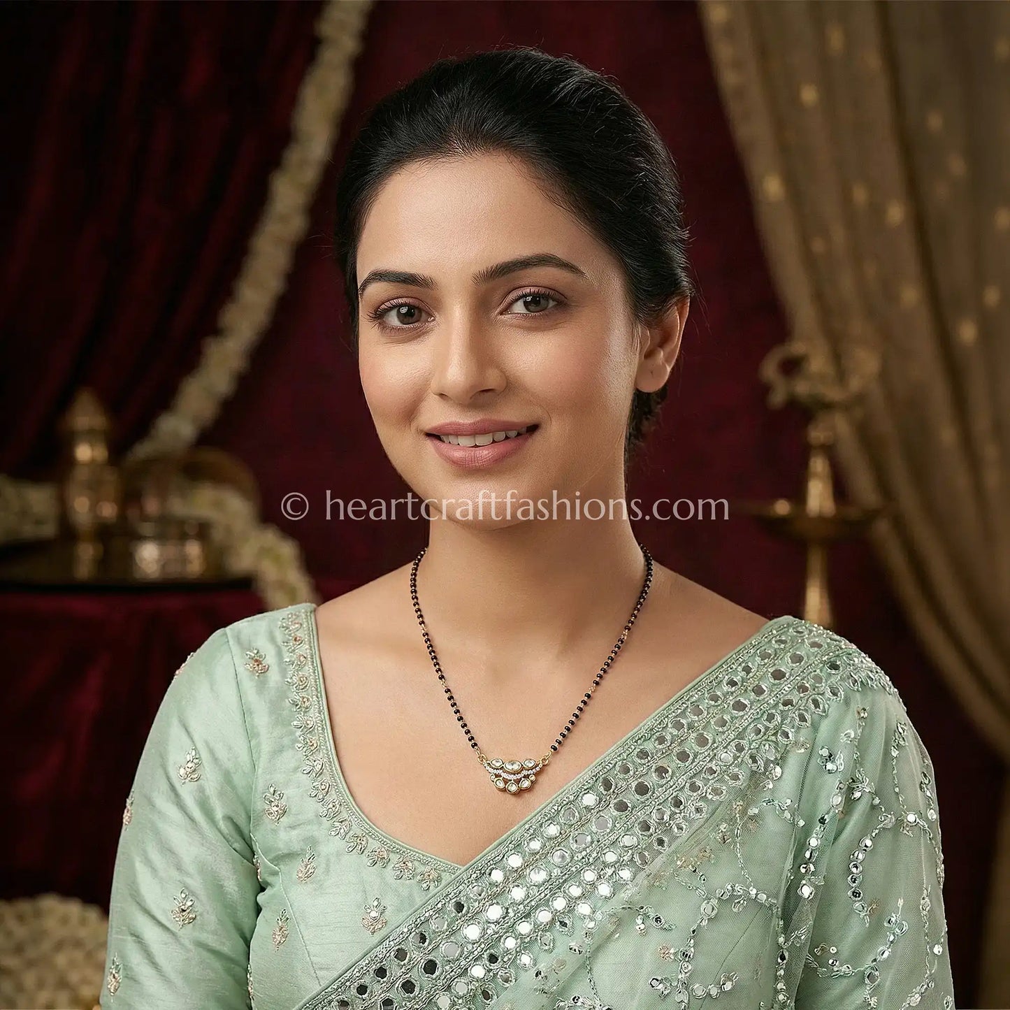 Sunehri Kundan Mangalsutra Necklace