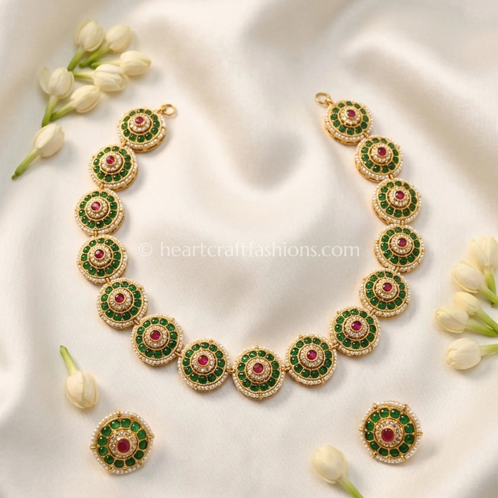 Sunehri Blush Elegance Drop Choker Set