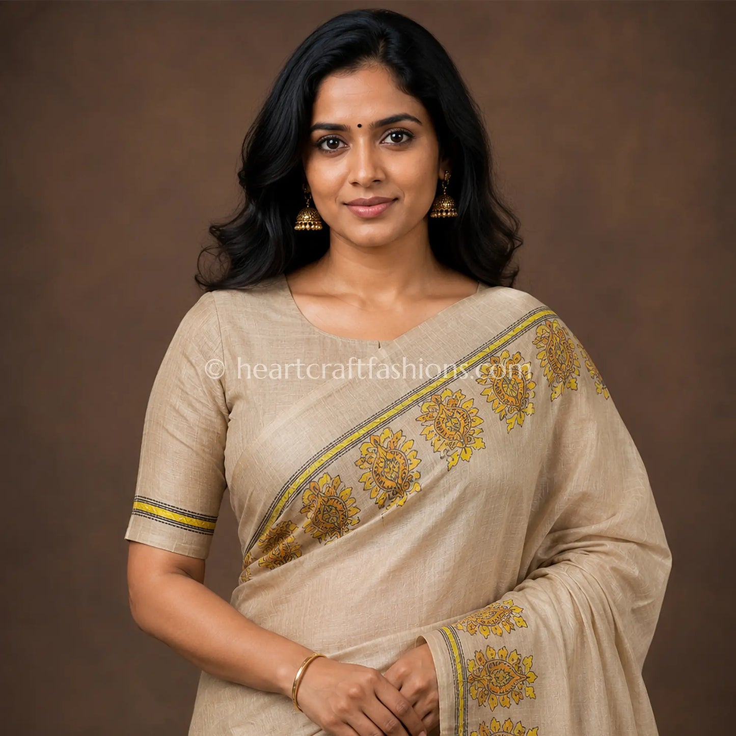 Suryanshi Kalkata Gachi Tussar Kantha Saree