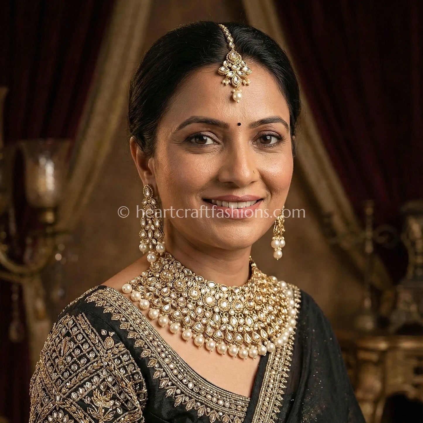 The Maharani Vault Sunehari Kundan Necklace
