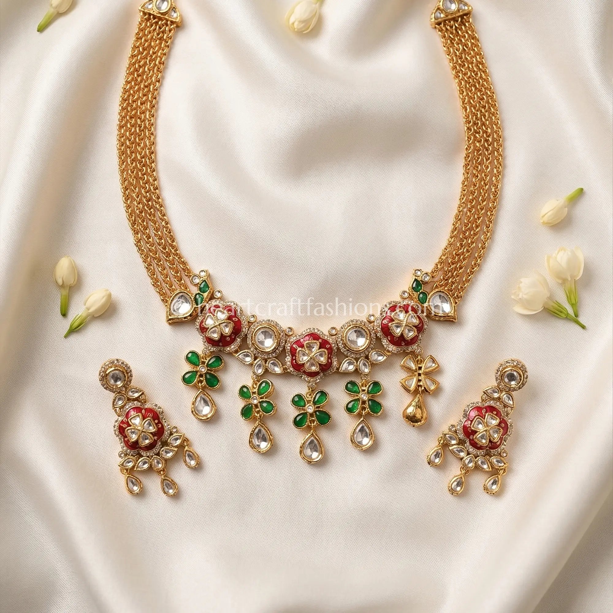 Vanya Sunehri Floral Kundan Choker