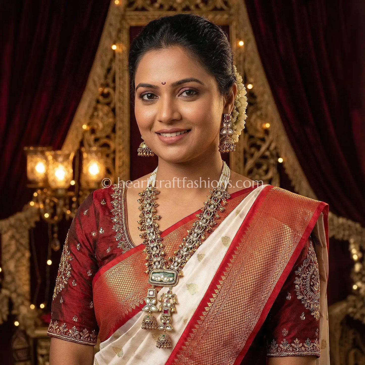 Vintage Gold Kundan Long Haar
