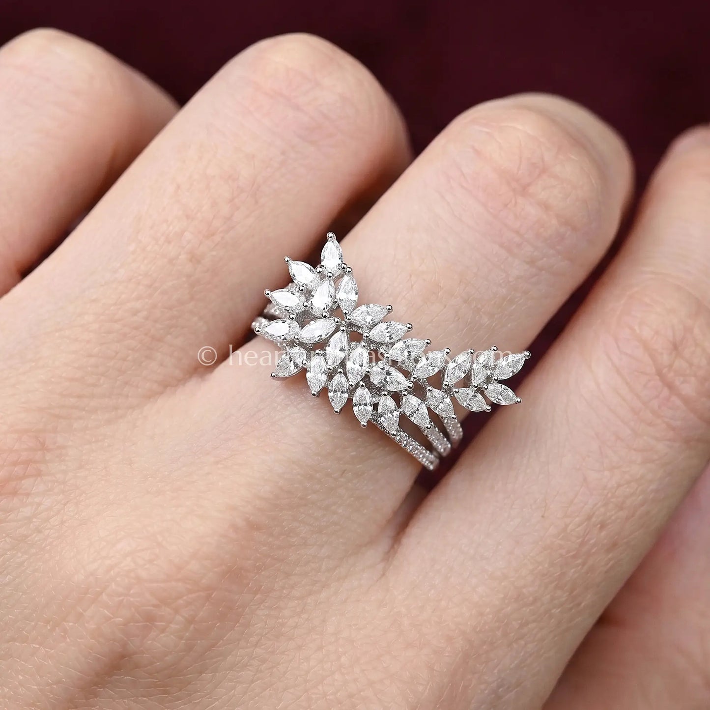 Zircon Floral Cocktail Ring