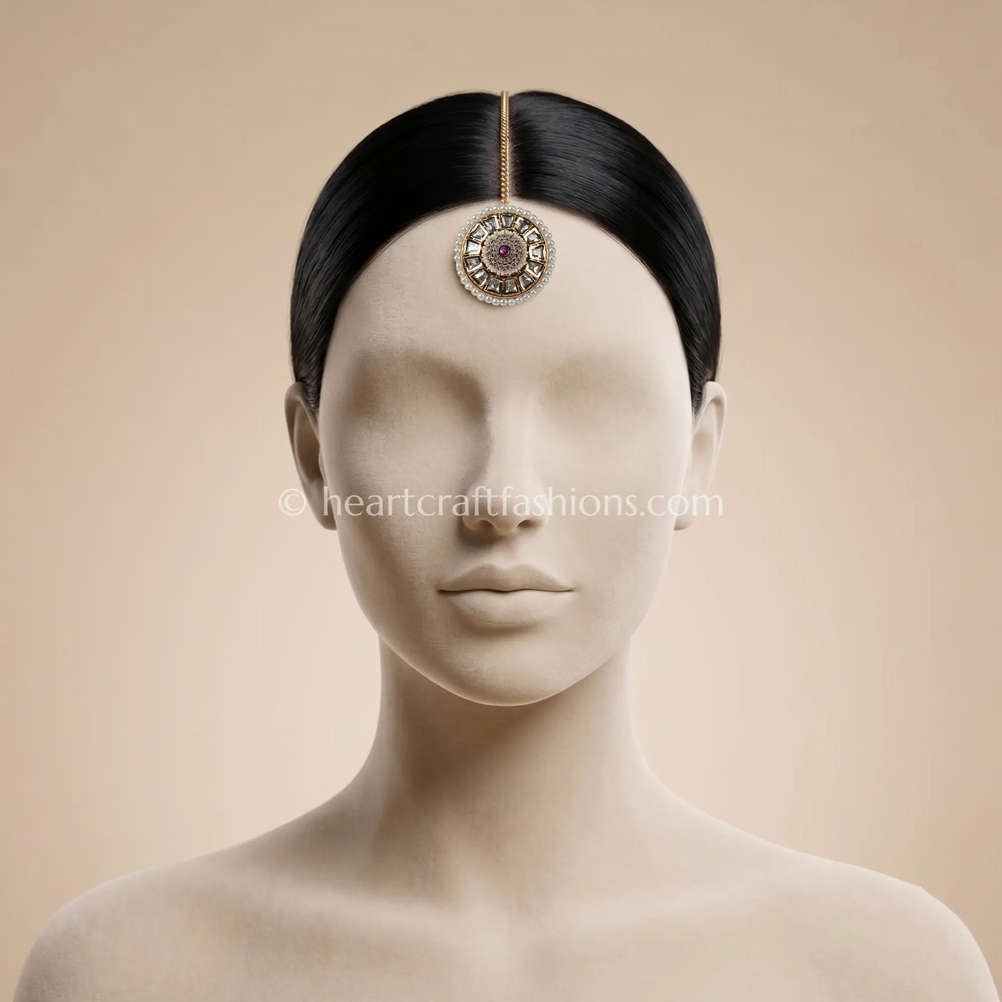 Sunehri Multi-Tier Kundan Wheel Borla