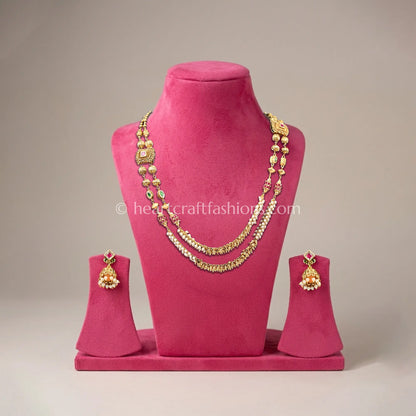 Double Layer Heritage Matarmala Set (Gold finish)