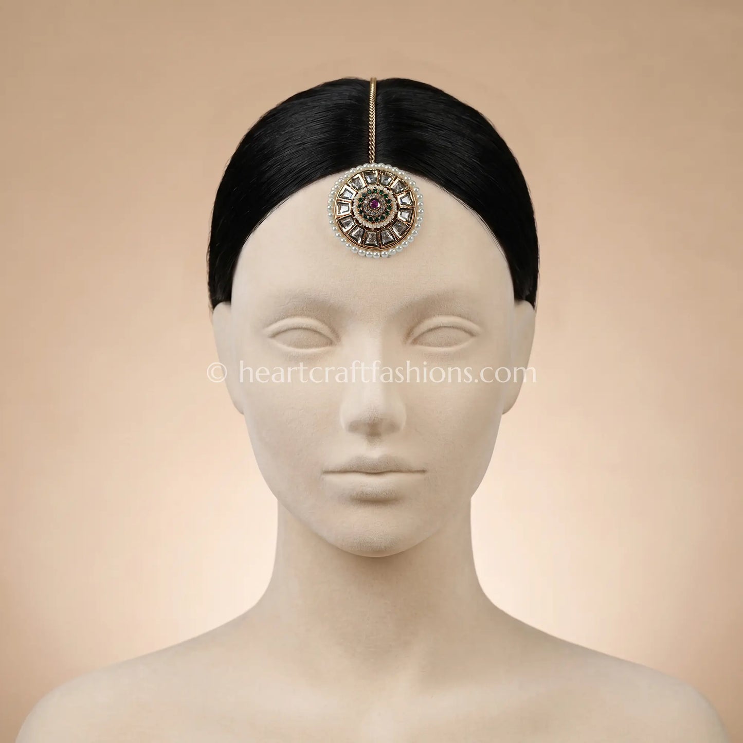 Heritage Kundan & Pearl Circular Borla