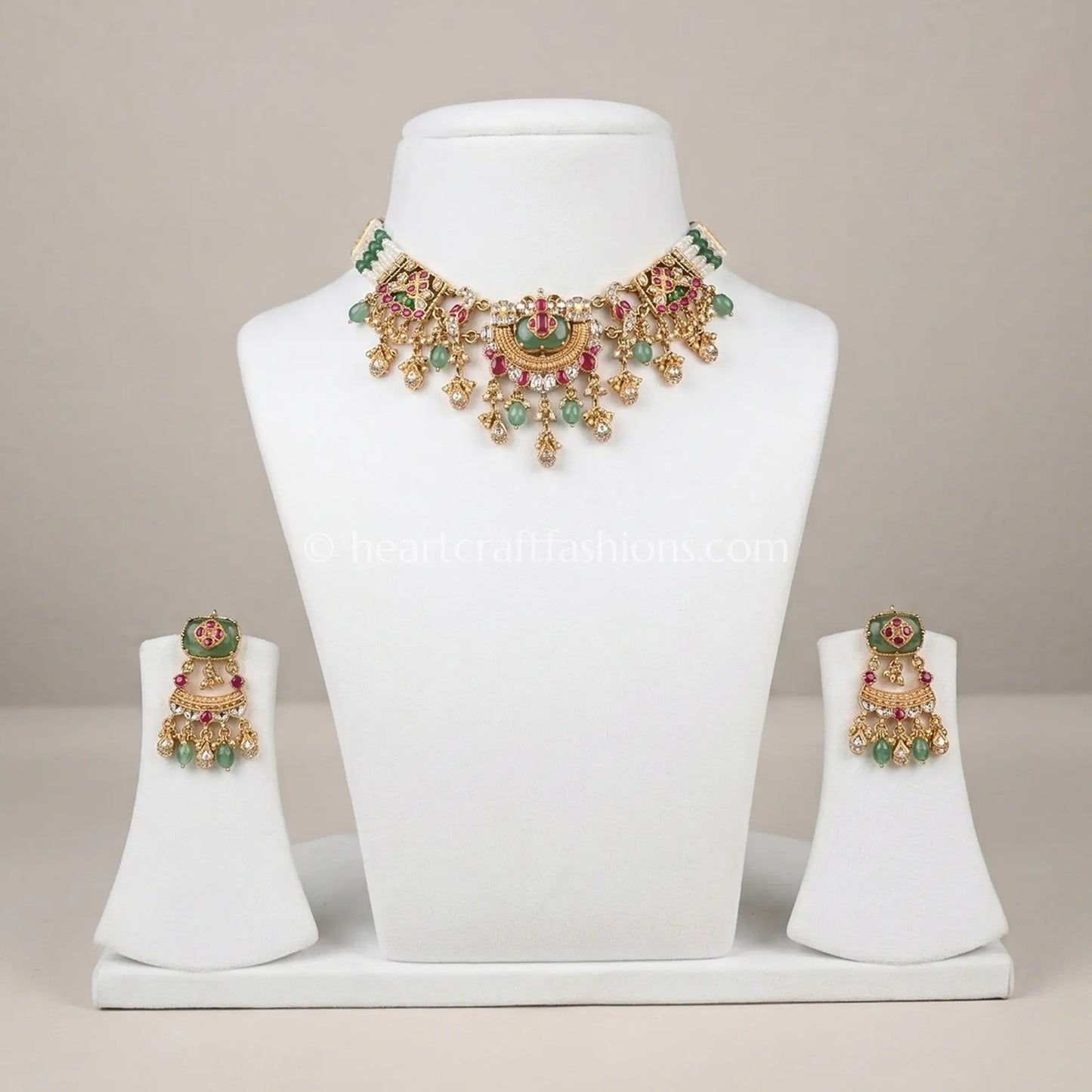Heritage Pachi Meenakari Kundan Choker Set