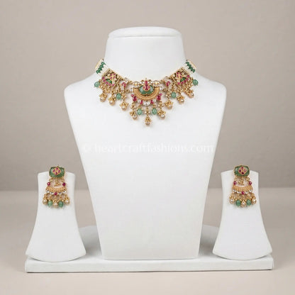 Heritage Pachi Meenakari Kundan Choker Set