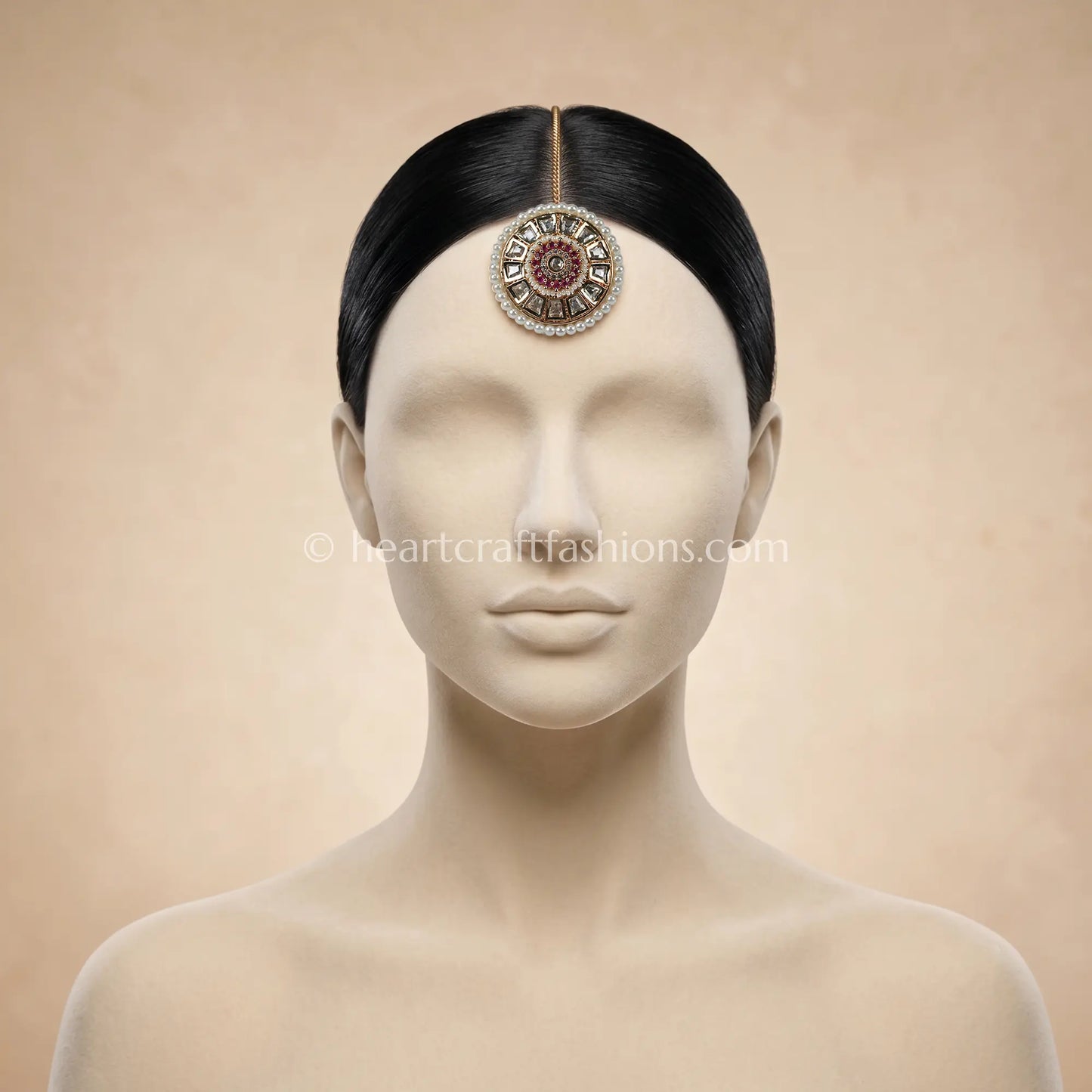 Heritage Ruby Kundan & Pearl Borla