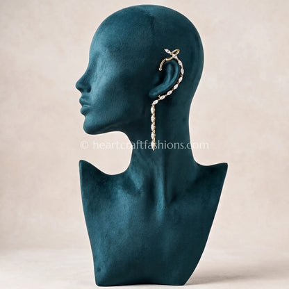 Cascading Marquise Zircon Gold-Plated Ear Cuff