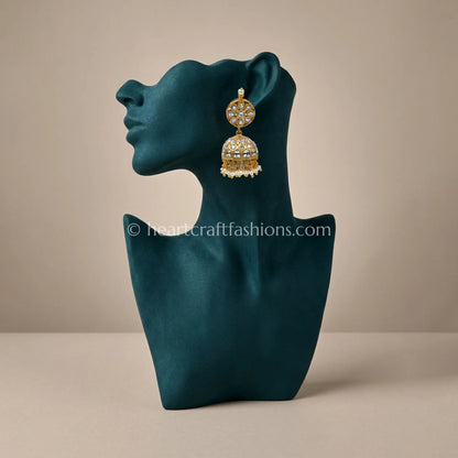 Vaidehi South Indian Jadau Pearl Jhumka Earrings
