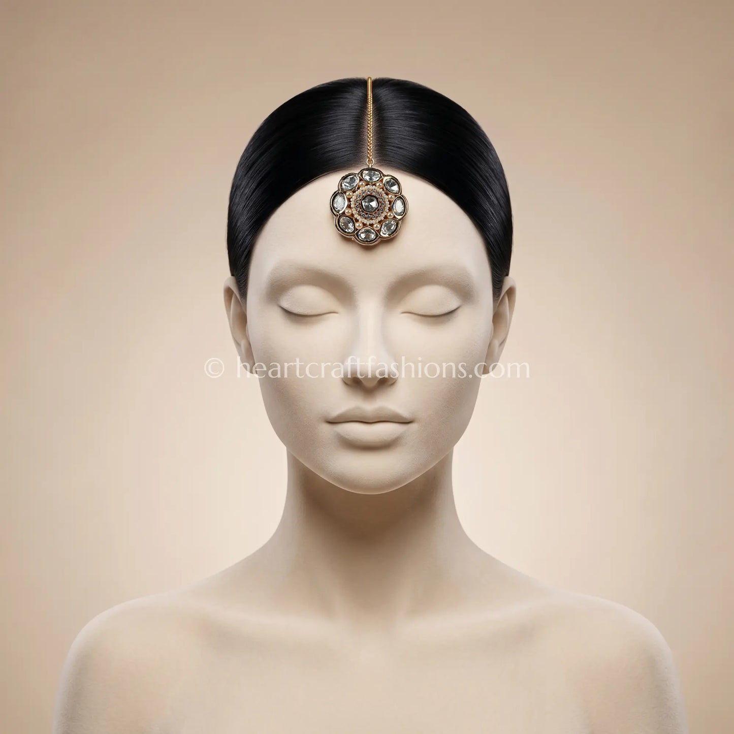 Heritage Floral Petal Kundan & Pearl Borla