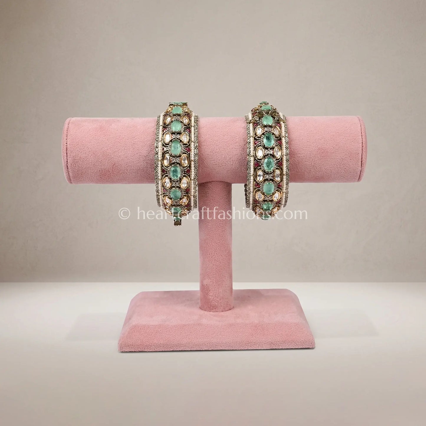 Mint Green Doublet Sunehri Kundan Patla